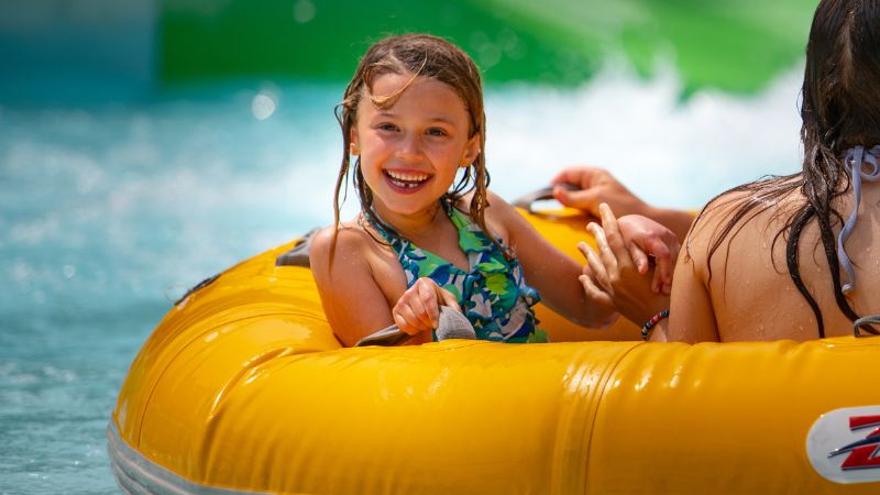 Girl enjoying water ride